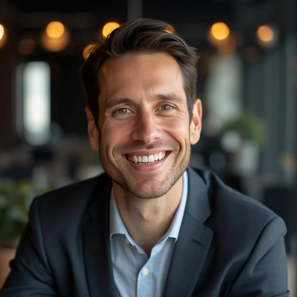 Cliente satisfecho CEO de empresa tecnológica